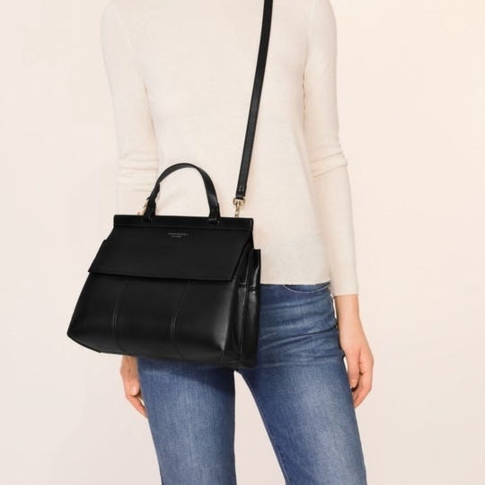 Tory Burch Block T Satchel Black.  Rarely used.